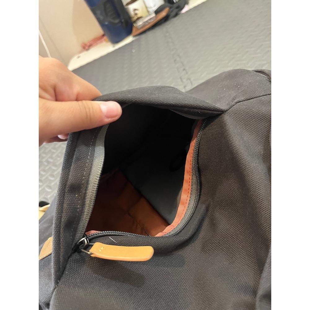 Bellroy Classic Backpack Unisex OS Black Canvas Leather Trim Laptop Pocket - Picture 8 of 12